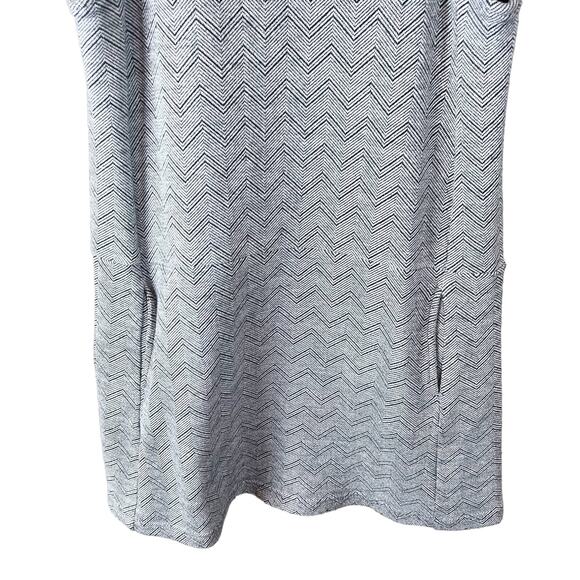 Free People Black and White High Neck Sleeveless Halter Chevron Dress Small - Picture 3 of 7